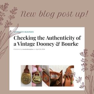 How to see if your vintage Dooney is authentic!